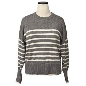 Philosophy Women’s Striped Grey Sweater Long Sleeve Size XL